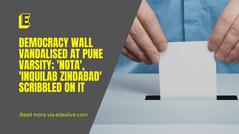 Democracy Wall vandalised at Pune varsity; 'NOTA', 'Inquilab Zindabad' scribbled on it