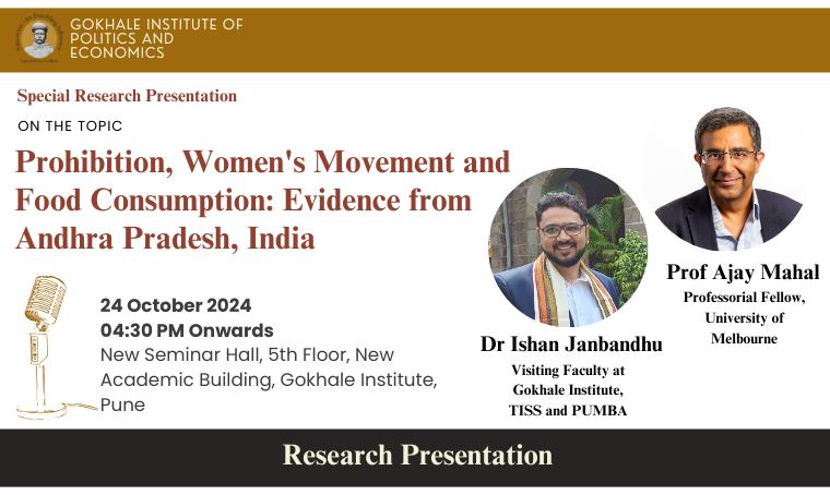 Research Presentation by Ishan Janbandhu & Prof Ajay Mahal