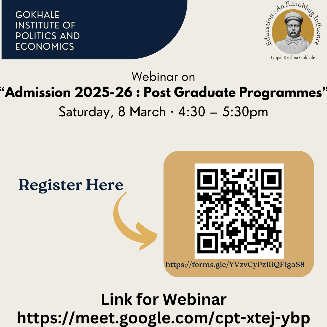 Webinar - Admission 2025-26 : Post Graduate Programmes