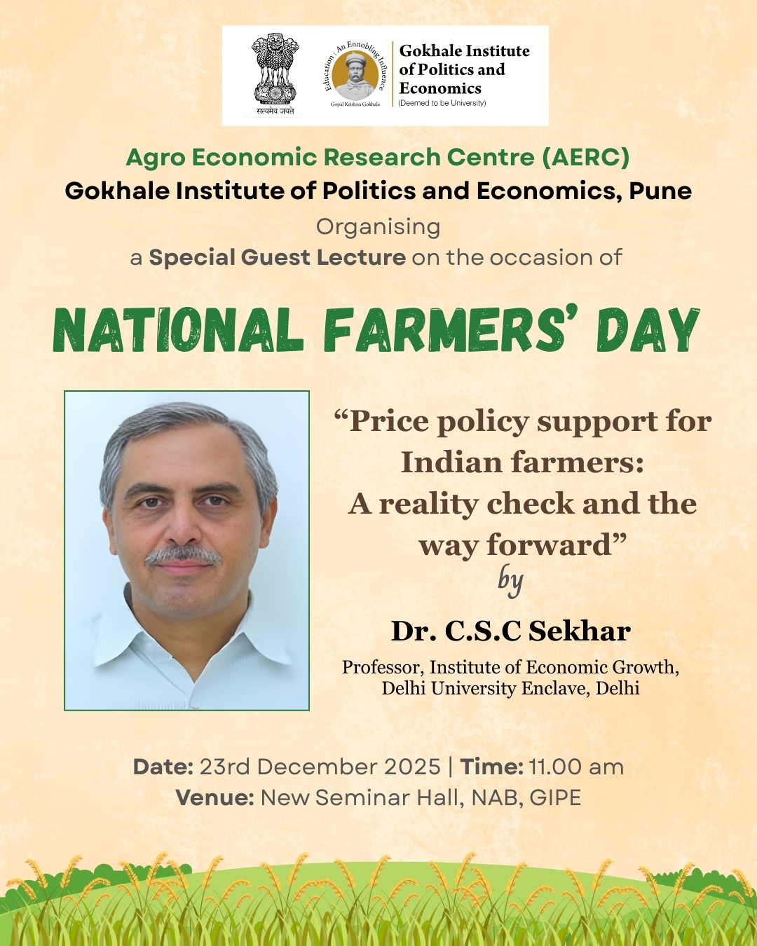 National Farmers’ Day Special Lecture