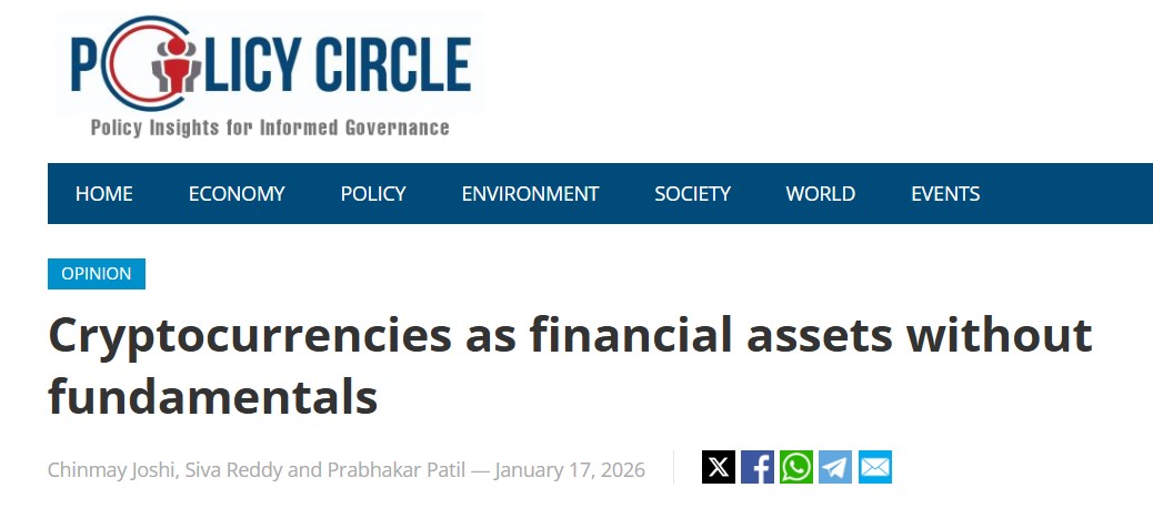 Cryptocurrencies as financial assets without fundamentals | Dr. Siva Reddy, Chinmay Joshi and Prabhakar Patil